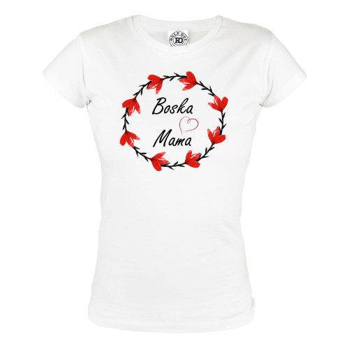 KOSZULKA DAMSKA PREZENT NA DZIEŃ MAMY BOSKA MAMA