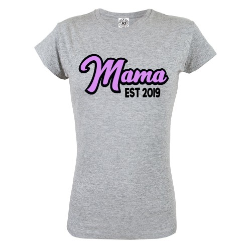 KOSZULKA DAMSKA PREZENT NA DZIEŃ MAMY MAMA EST II KOSZULKA PERSONALIZOWANA