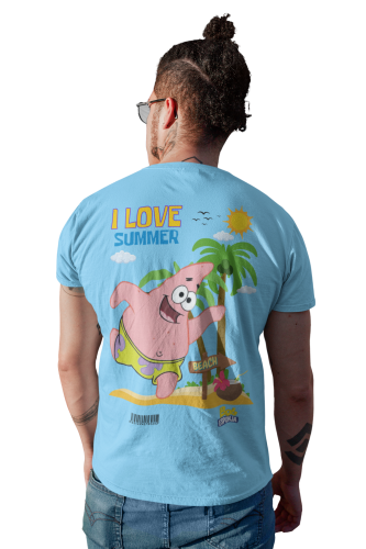 MĘSKA KOSZULKA NA LATO SPONGEBOB I LOVE SUMMER PATRYK ROZGWIAZDA 4