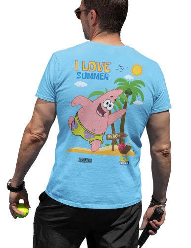 MĘSKA KOSZULKA NA LATO SPONGEBOB I LOVE SUMMER PATRYK ROZGWIAZDA 3