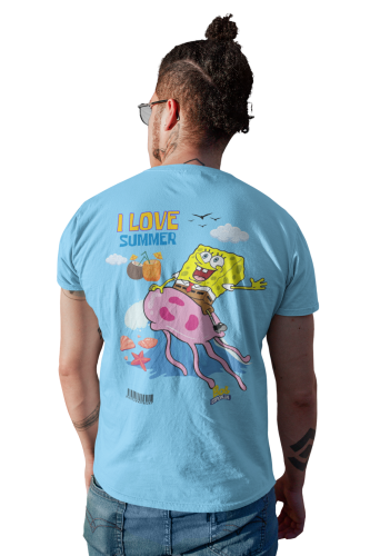 MĘSKA KOSZULKA NA LATO SPONGEBOB KANCIASTOPORTY I LOVE SUMMER 4