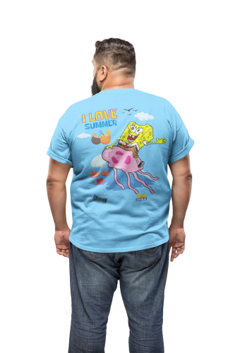 MĘSKA KOSZULKA NA LATO SPONGEBOB KANCIASTOPORTY I LOVE SUMMER 5