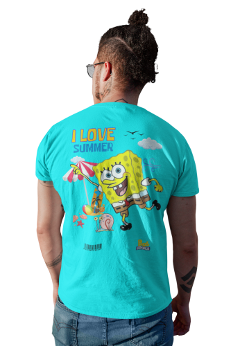 MĘSKA KOSZULKA NA LATO SPONGEBOB KANCIASTOPORTY I LOVE SUMMER 4