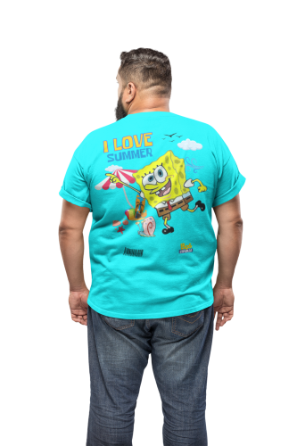 MĘSKA KOSZULKA NA LATO SPONGEBOB KANCIASTOPORTY I LOVE SUMMER 5