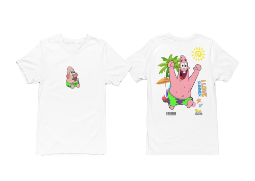 MĘSKA KOSZULKA NA LATO SPONGEBOB I LOVE SUMMER PATRYK ROZGWIAZDA 2