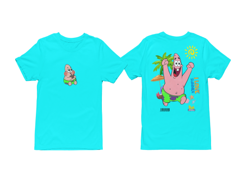 MĘSKA KOSZULKA NA LATO SPONGEBOB I LOVE SUMMER PATRYK ROZGWIAZDA 2