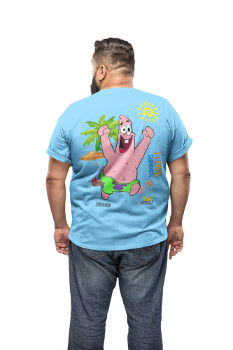 MĘSKA KOSZULKA NA LATO SPONGEBOB I LOVE SUMMER PATRYK ROZGWIAZDA 5