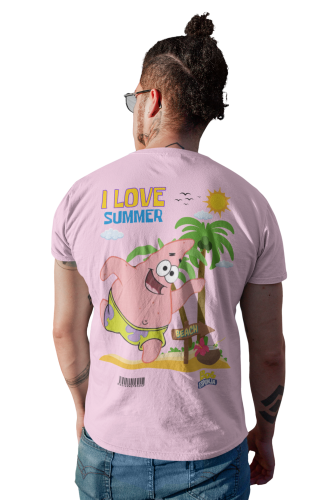 MĘSKA KOSZULKA NA LATO SPONGEBOB I LOVE SUMMER PATRYK ROZGWIAZDA 4
