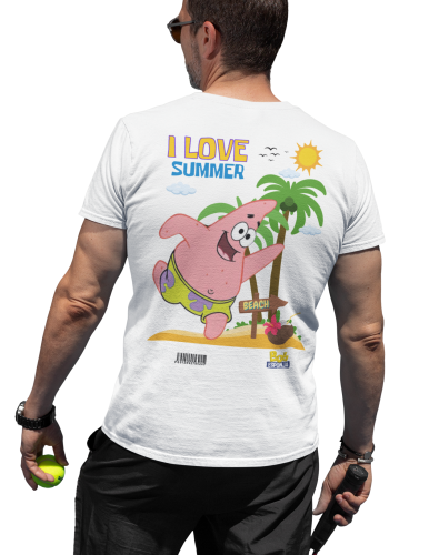 MĘSKA KOSZULKA NA LATO SPONGEBOB I LOVE SUMMER PATRYK ROZGWIAZDA 3