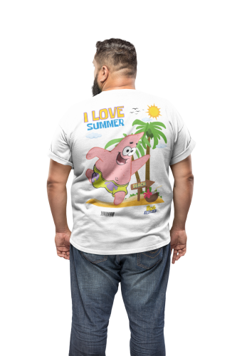 MĘSKA KOSZULKA NA LATO SPONGEBOB I LOVE SUMMER PATRYK ROZGWIAZDA 5