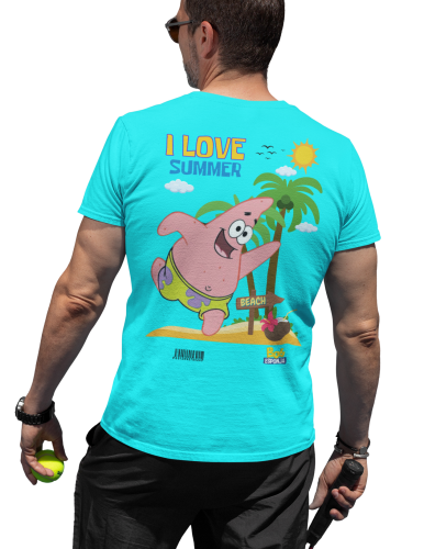 MĘSKA KOSZULKA NA LATO SPONGEBOB I LOVE SUMMER PATRYK ROZGWIAZDA 3