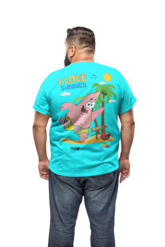 MĘSKA KOSZULKA NA LATO SPONGEBOB I LOVE SUMMER PATRYK ROZGWIAZDA 5