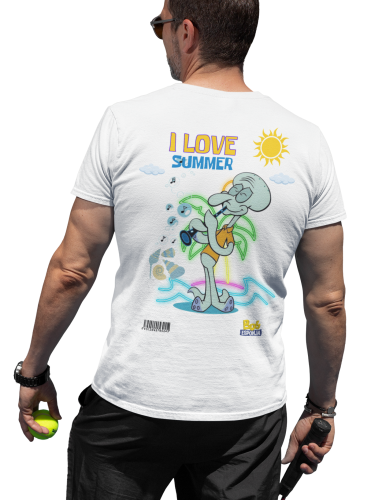 MĘSKA KOSZULKA NA LATO SPONGEBOB I LOVE SUMMER SKALMAR OBŁYNOS 3
