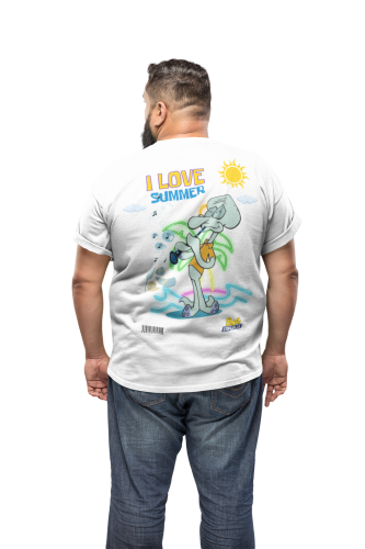 MĘSKA KOSZULKA NA LATO SPONGEBOB I LOVE SUMMER SKALMAR OBŁYNOS 5