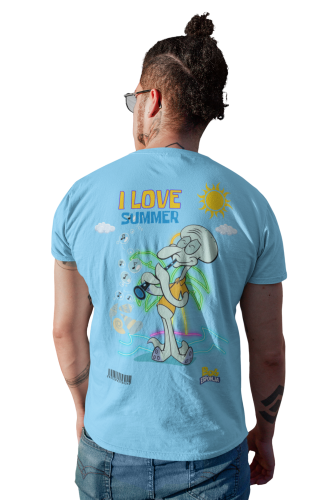 MĘSKA KOSZULKA NA LATO SPONGEBOB I LOVE SUMMER SKALMAR OBŁYNOS 4