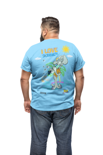 MĘSKA KOSZULKA NA LATO SPONGEBOB I LOVE SUMMER SKALMAR OBŁYNOS 5