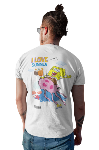 MĘSKA KOSZULKA NA LATO SPONGEBOB KANCIASTOPORTY I LOVE SUMMER 4