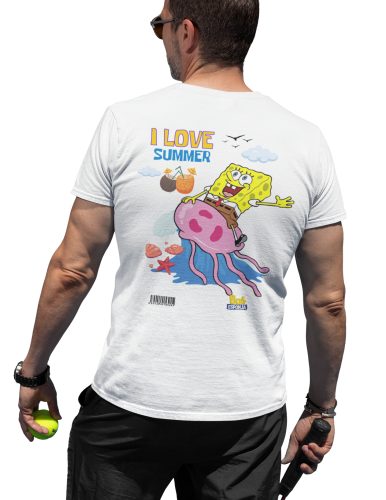 MĘSKA KOSZULKA NA LATO SPONGEBOB KANCIASTOPORTY I LOVE SUMMER 3