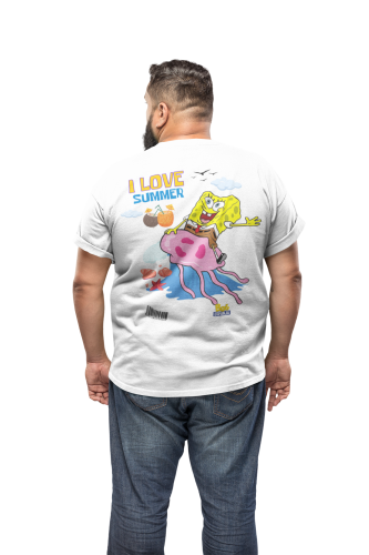 MĘSKA KOSZULKA NA LATO SPONGEBOB KANCIASTOPORTY I LOVE SUMMER 5