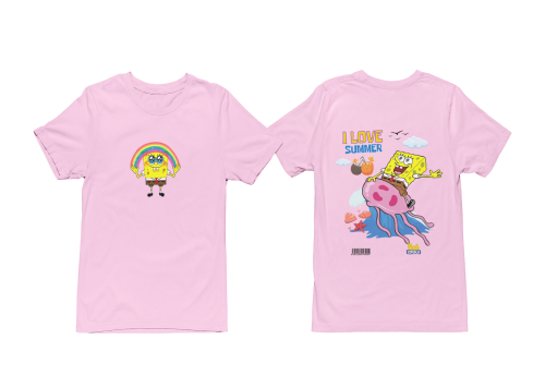 MĘSKA KOSZULKA NA LATO SPONGEBOB KANCIASTOPORTY I LOVE SUMMER 2