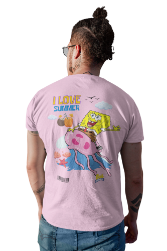 MĘSKA KOSZULKA NA LATO SPONGEBOB KANCIASTOPORTY I LOVE SUMMER 4