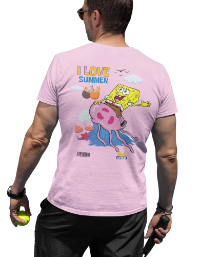 MĘSKA KOSZULKA NA LATO SPONGEBOB KANCIASTOPORTY I LOVE SUMMER 3