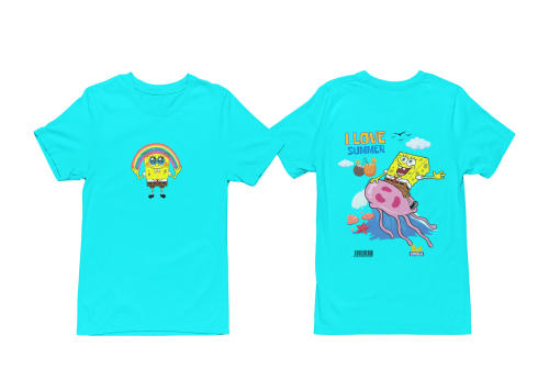 MĘSKA KOSZULKA NA LATO SPONGEBOB KANCIASTOPORTY I LOVE SUMMER 2