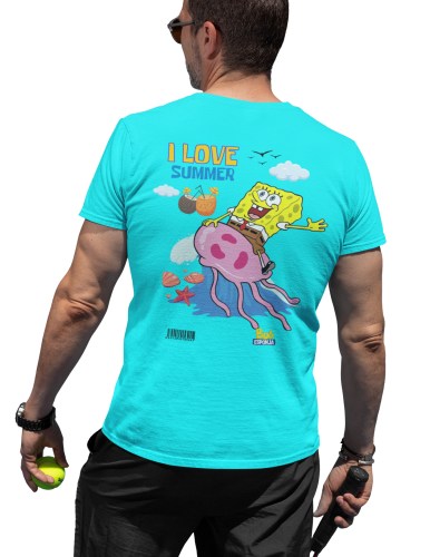 MĘSKA KOSZULKA NA LATO SPONGEBOB KANCIASTOPORTY I LOVE SUMMER 3