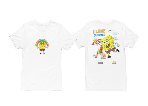 MĘSKA KOSZULKA NA LATO SPONGEBOB KANCIASTOPORTY I LOVE SUMMER 2