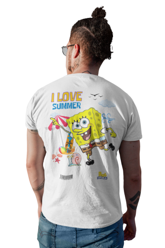MĘSKA KOSZULKA NA LATO SPONGEBOB KANCIASTOPORTY I LOVE SUMMER 4