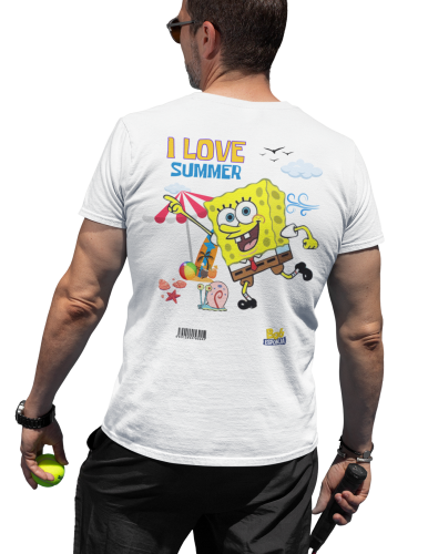 MĘSKA KOSZULKA NA LATO SPONGEBOB KANCIASTOPORTY I LOVE SUMMER 3