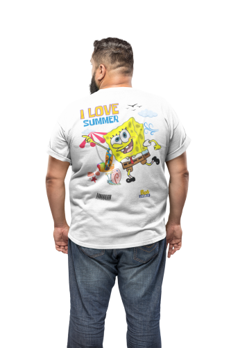 MĘSKA KOSZULKA NA LATO SPONGEBOB KANCIASTOPORTY I LOVE SUMMER 5