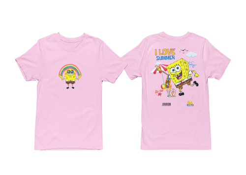 MĘSKA KOSZULKA NA LATO SPONGEBOB KANCIASTOPORTY I LOVE SUMMER 2