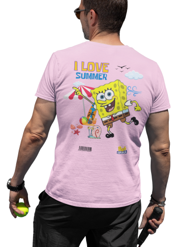 MĘSKA KOSZULKA NA LATO SPONGEBOB KANCIASTOPORTY I LOVE SUMMER 3
