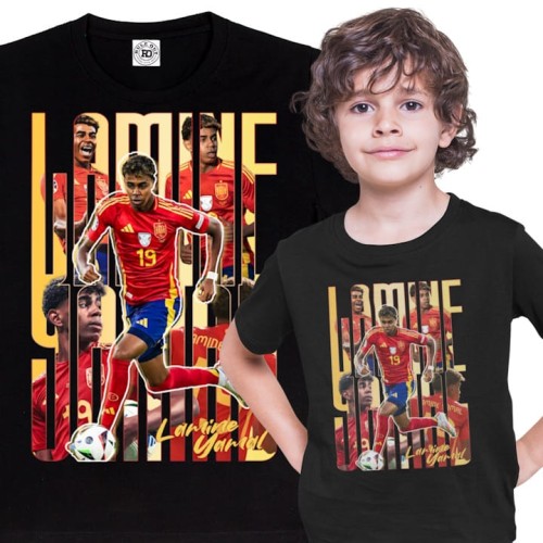 DZIECIĘCA KOSZULKA PIŁKARSKA LAMINE YAMAL PIŁKA NOŻNA HISZPANIA 1