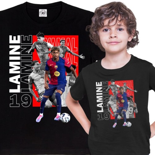 DZIECIĘCA KOSZULKA PIŁKARSKA LAMINE YAMAL PIŁKA NOŻNA FC BARCELONA 1
