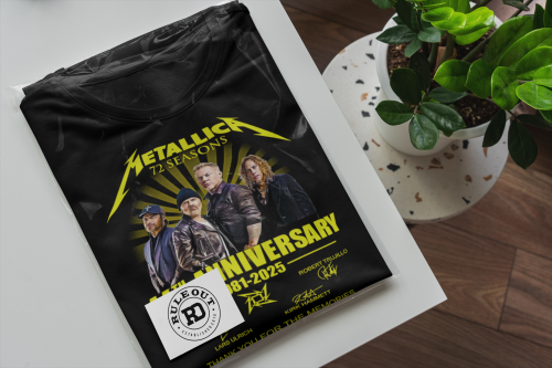 DAMSKA KOSZULKA MUZYCZNA METALLICA NA KONCERT 44 ROCZNICA ISTNIENIA ZESPOŁU 1981-2025 6