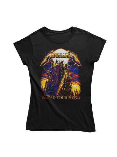 DAMSKA KOSZULKA MUZYCZNA METALLICA NA KONCERT DLA FANKI WORLD TOUR 2023/24 2