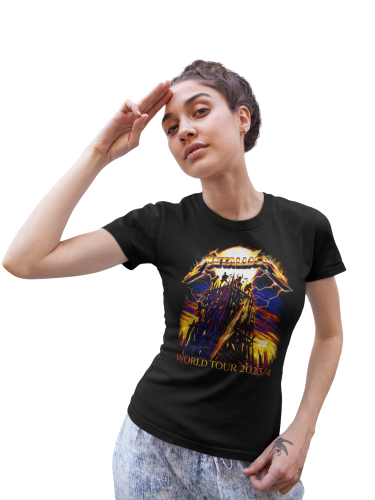 DAMSKA KOSZULKA MUZYCZNA METALLICA NA KONCERT DLA FANKI WORLD TOUR 2023/24 3