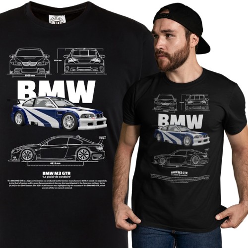 KOSZULKA MĘSKA MOTORYZACYJNA BMW M3 GTR 1