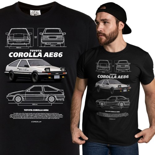 KOSZULKA MĘSKA MOTORYZACYJNA TOYOTA COROLLA AE86 1