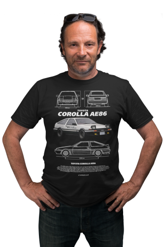 KOSZULKA MĘSKA MOTORYZACYJNA TOYOTA COROLLA AE86 5
