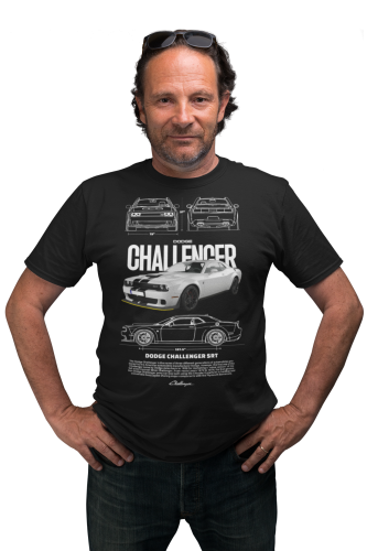 KOSZULKA MĘSKA MOTORYZACYJNA DODGE CHALLENGER SRT 5