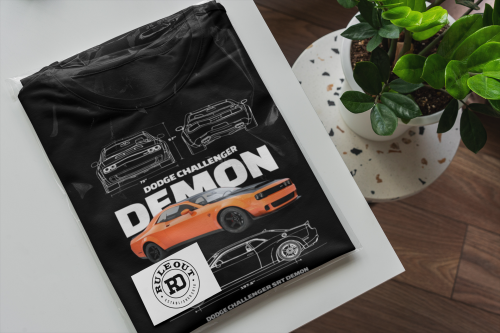 KOSZULKA MĘSKA MOTORYZACYJNA DODGE CHALLENGER SRT DEMON 6