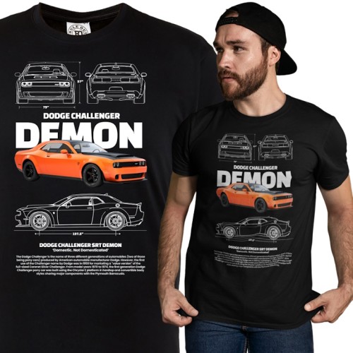 KOSZULKA MĘSKA MOTORYZACYJNA DODGE CHALLENGER SRT DEMON 1