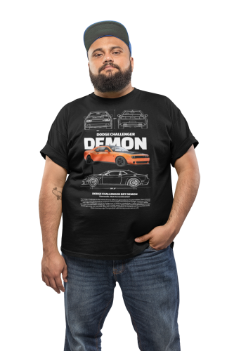 KOSZULKA MĘSKA MOTORYZACYJNA DODGE CHALLENGER SRT DEMON 3