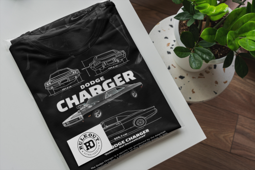 KOSZULKA MĘSKA MOTORYZACYJNA DODGE CHARGER 1970 6