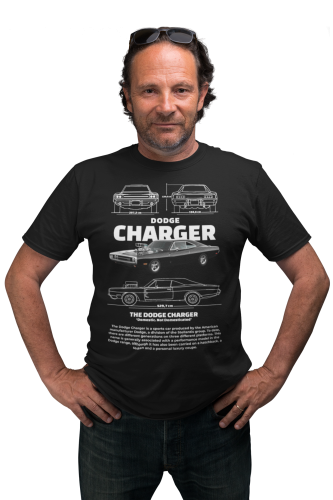 KOSZULKA MĘSKA MOTORYZACYJNA DODGE CHARGER 1970 5