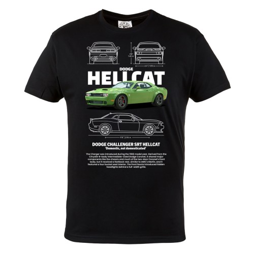 KOSZULKA MĘSKA MOTORYZACYJNA DODGE CHALLENGER SRT HELLCAT 2