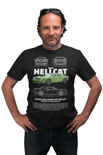 KOSZULKA MĘSKA MOTORYZACYJNA DODGE CHALLENGER SRT HELLCAT 5